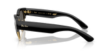 Ray-Ban Mega Clubmaster "Blacked Out" gris foncé / carrée noire et dorée propionate pont haut Lunette Solaire RB 0316S 6826/J5 50