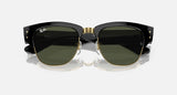 Ray-Ban Mega Clubmaster édition XXL Noir poli sur or G-15 Vert propionate pont haut Lunette Solaire RB 0316 901/31 50