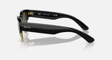 Ray-Ban Mega Clubmaster édition XXL Noir poli sur or G-15 Vert propionate pont haut Lunette Solaire RB 0316 901/31 50