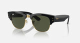 Ray-Ban Mega Clubmaster édition XXL Noir poli sur or G-15 Vert propionate pont haut Lunette Solaire RB 0316 901/31 50
