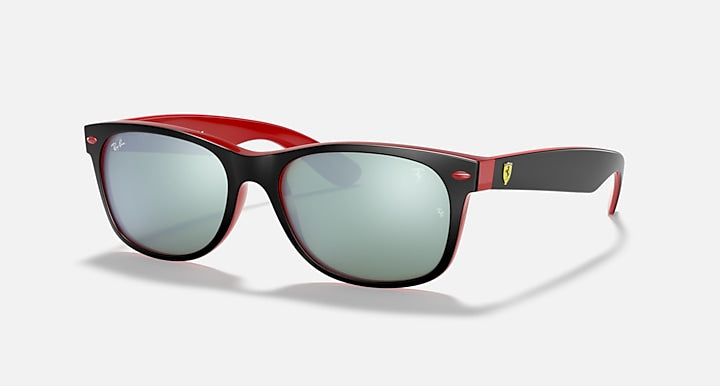 RAY-BAN — Nouvelle Wayfarer x Scuderia Ferrari Noir Mat rb2132m F638/30 55