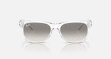RAY-BAN : New Classic Wayfarer, Poli transparent, Gris clair RB 2132 6774/32 55