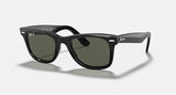 Ray-Ban Wayfarer Classic Original Carré Noir poli acétate Polarisé G-15 vert Rb 2140 901 50