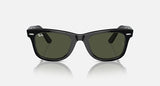 Ray-Ban Wayfarer Classic Original Carré Noir poli acétate Polarisé G-15 vert Rb 2140 901 50