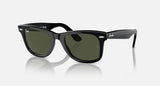 Ray-Ban Wayfarer Classic Original Carré Noir poli acétate Polarisé G-15 vert Rb 2140 901 50