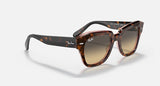 Ray-Ban Wayfarer Classic Original Carré Acétate Havane poli Dégradé marron/bleu Rb2186 1324bg 52