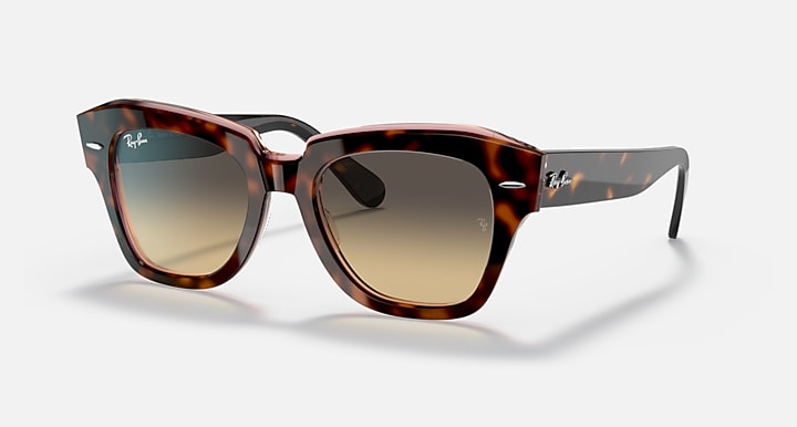 Ray-Ban Wayfarer Classic Original Carré Acétate Havane poli Dégradé marron/bleu Rb2186 1324bg 52