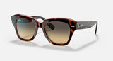 Ray-Ban Wayfarer Classic Original Carré Acétate Havane poli Dégradé marron/bleu Rb2186 1324bg 52