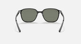 RAY-BAN : Léonard Carré Noir poli en acétate G-15 Vert Polarisé Rb2193 901 58 53
