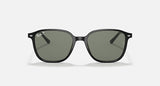 RAY-BAN : Léonard Carré Noir poli en acétate G-15 Vert Polarisé Rb2193 901 58 53