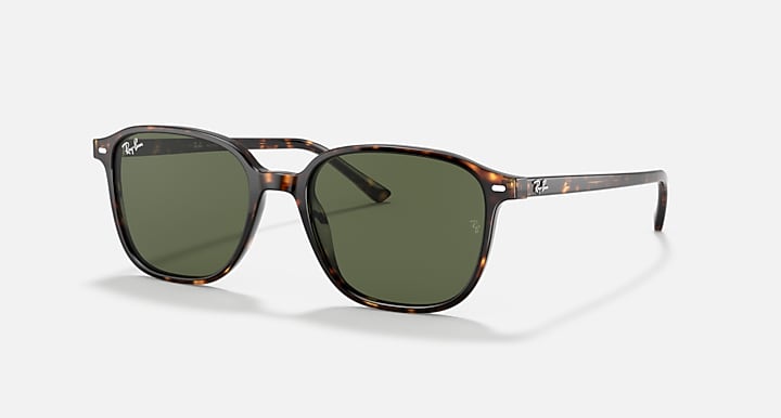 RAY-BAN : Léonard Carré Tortue polie en acétate G-15 Vert Rb2193 902/31 53