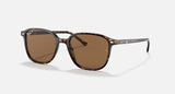 RAY-BAN : Léonard Carré Tortue polie en acétate polarisé marron Rb2193 902/57 53