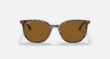 RAY-BAN : Elliot carré brun gris havane poli en acétate à lentilles polarisé marron | RB2197 1357/57
