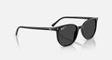 RAY-BAN : Elliot carré Noir poli en acétate à lentilles Polarisé noir | RB2197 901/48 52