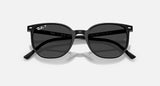 RAY-BAN : Elliot carré Noir poli en acétate à lentilles Polarisé noir | RB2197 901/48 52