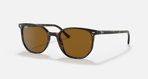 RAY-BAN : Elliot carré brun gris havane poli en acétate à lentilles polarisé marron | RB2197 1357/57