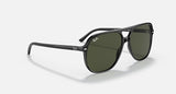 RAY-BAN : BILL, Carré en acétate Noir poli, G-15 Vert Rb2198 901/31