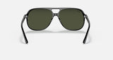 RAY-BAN : BILL, Carré en acétate Noir poli, G-15 Vert Rb2198 901/31