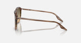 RAY-BAN : RB 2203 — Lunettes en acétate rayé marron et vert poli carrée, lentilles brune noir | Rb2203 1392/0a