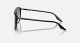 RAY-BAN : RB 2203 — Lunettes en acétate noir poli carrée, lentilles Gris clair (Rb2203 901/32)