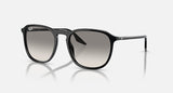 RAY-BAN : RB 2203 — Lunettes en acétate noir poli carrée, lentilles Gris clair (Rb2203 901/32)