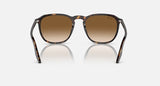 RAY-BAN : RB 2203 — Lunettes en acétate Havane polie carrée, lentilles brune clair | Rb2203 902/51