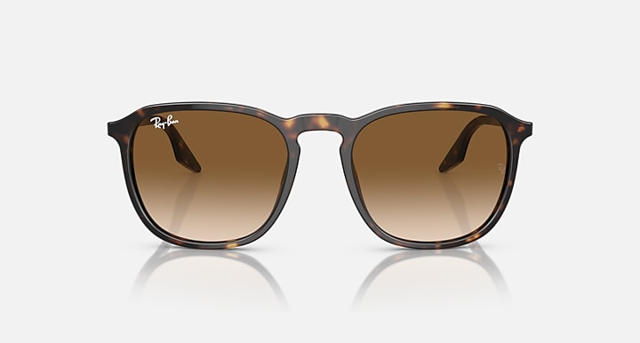 RAY-BAN : RB 2203 — Lunettes en acétate Havane polie carrée, lentilles brune clair | Rb2203 902/51