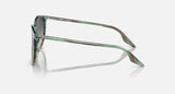 RAY-BAN : RB 2204 — Lunettes en acétate Rayée bleues et vertes polies avec lentilles Bleu Vintage |  RB2204 1394gk