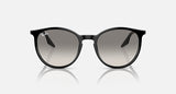 RAY-BAN : RB 2204 — Lunettes Phantos en acétate Noir poli avec lentilles Gris clair | RB2204 901/32 51