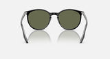 RAY-BAN : RB 2204 — Lunettes Phantos en acétate Noir poli sur transparent avec lentilles polarisé vert | RB2204 919/58 51-20