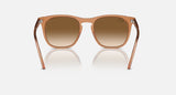 RAY-BAN : RB 2210 — Lunettes en propionate brun transparent poli carré avec lentilles clair et brun | Rb2210 6764/51 53