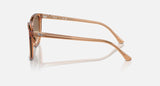 RAY-BAN : RB 2210 — Lunettes en propionate brun transparent poli carré avec lentilles clair et brun | Rb2210 6764/51 53