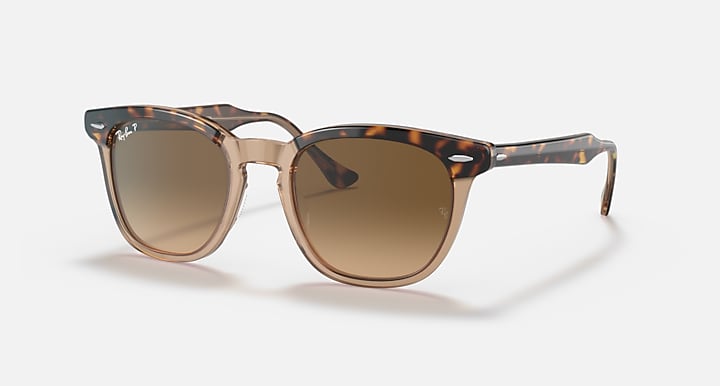RAY-BAN : HAWKEYE — Lunettes en acétate Noir poli sur transparent carré | RB2298 1294/M3 52-21