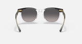 RAY-BAN : HAWKEYE — Lunettes en acétate Noir poli sur transparent carré | RB2298 1294/M3 52-21