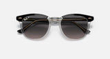 RAY-BAN : HAWKEYE — Lunettes en acétate Noir poli sur transparent carré | RB2298 1294/M3 52-21