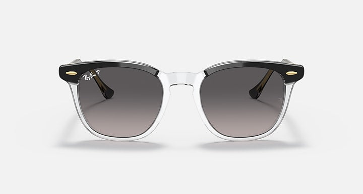 RAY-BAN : HAWKEYE — Lunettes en acétate Noir poli sur transparent carré | RB2298 1294/M3