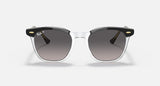 RAY-BAN : HAWKEYE — Lunettes en acétate Noir poli sur transparent carré | RB2298 1294/M3 52-21