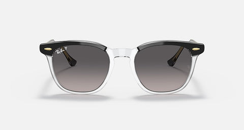 RAY-BAN : HAWKEYE — Lunettes en acétate Noir poli sur transparent carré | RB2298 1294/M3