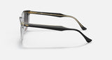RAY-BAN : HAWKEYE — Lunettes en acétate Noir poli sur transparent carré | RB2298 1294/M3 52-21