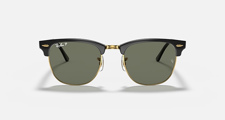 RAY-BAN : Clubmaster Classic À Pont Bas, Noir/Vert Classique G-15 | RB3016F 901/58