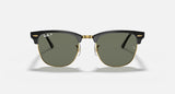 RAY-BAN : Clubmaster Classic À Pont Bas, Noir/Vert Classique G-15 | RB3016F 901/58 55