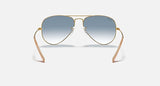 RAY-BAN : AVIATEUR Dégradé en Métal Or Arista poli et lentille bleu clair | Rb3025 001/3f 58