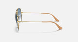 RAY-BAN : AVIATEUR Dégradé en Métal Or Arista poli et lentille bleu clair | Rb3025 001/3f 58