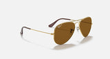 RAY-BAN : AVIATEUR Classic en Métal Or Arista poli et lentille Marron Polarisé | Rb3025 001/57 58