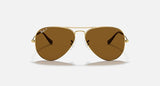 RAY-BAN : AVIATEUR Classic en Métal Or Arista poli et lentille Marron Polarisé | Rb3025 001/57 58