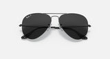 RAY-BAN : AVIATEUR Noir Total (Total Black) en Métal Noir poli et lentille Noir Polarisé | Rb3025 002/48 58