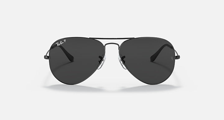 RAY-BAN : AVIATEUR Noir Total (Total Black) en Métal Noir poli et lentille Noir Polarisé | Rb3025 002/48 58