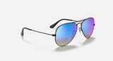 RAY-BAN : AVIATEUR FLASH LENSES GRADIENT | lentilles éclair bleu flash dégradé | RB3025 002/4O