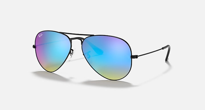 RAY-BAN : AVIATEUR FLASH LENSES GRADIENT | lentilles éclair bleu flash dégradé | RB3025 002/4O