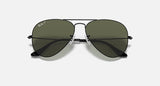 RAY-BAN : Aviator Classic, Noir/Vert Classique G-15 | RB3025 002/58 58